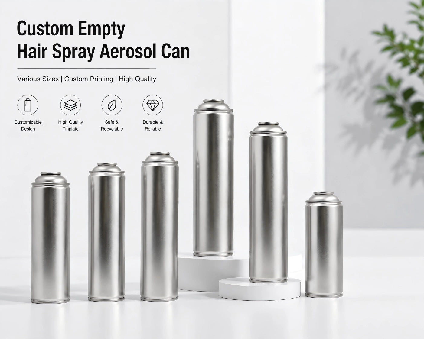 Custom Empty Hair Spray Aerosol Canin Bulk Order