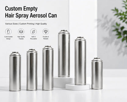 Custom Empty Hair Spray Aerosol Canin Bulk Order