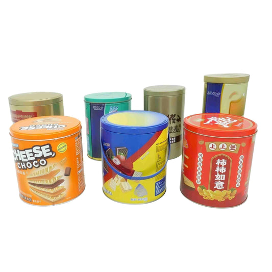Cylindrical Tin Box