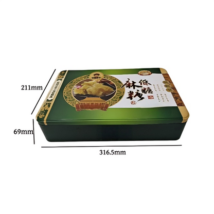 rectangular metal tin containers